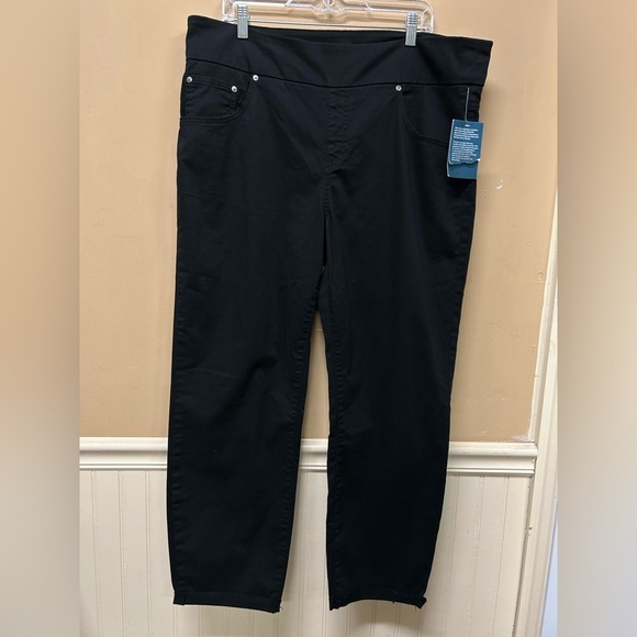 JAG JEANS Black Amelia Mid-Rise Slim Ankle Pants SIZE 20W NWT - Picture 1 of 7